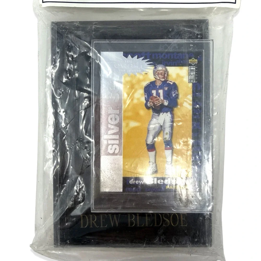 Vintage Drew Bledsoe New England Patriots Super Star Sports Plaque Sealed